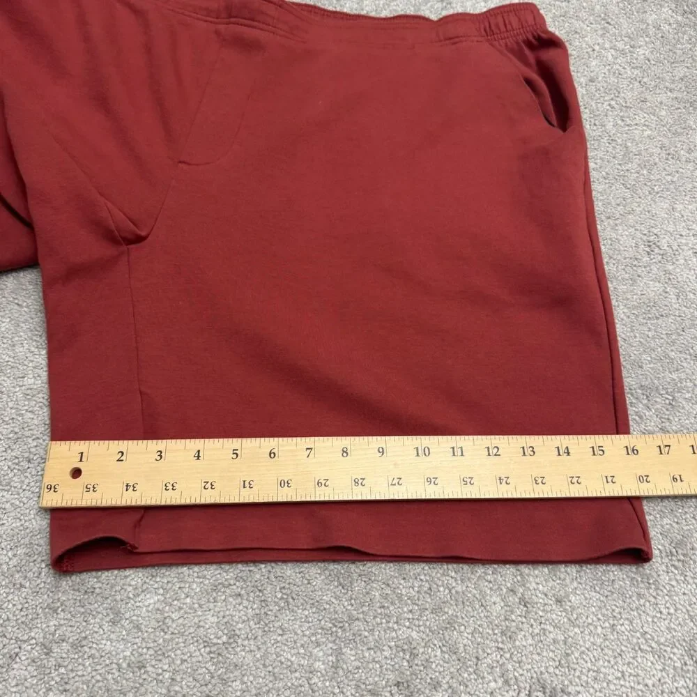 MSX Michael Strahan Fleece Sweat Shorts Mens 3XL Rust Brown Athletic Activewear